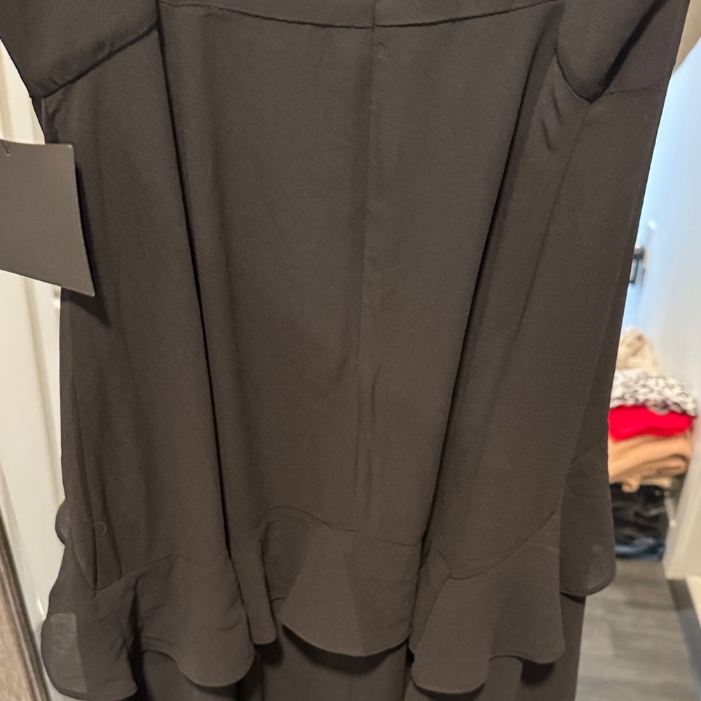 NWT Lulu's Black Ruffle Maxi Dress - Picture 8 of 9
